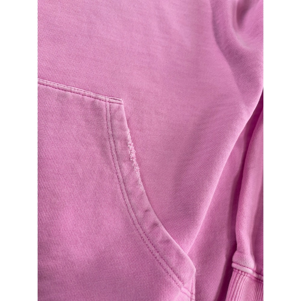 Kut from the Kloth Aliena Hoodie Neon Pink Distressed Cotton Pullover Large - Picture 4 of 10